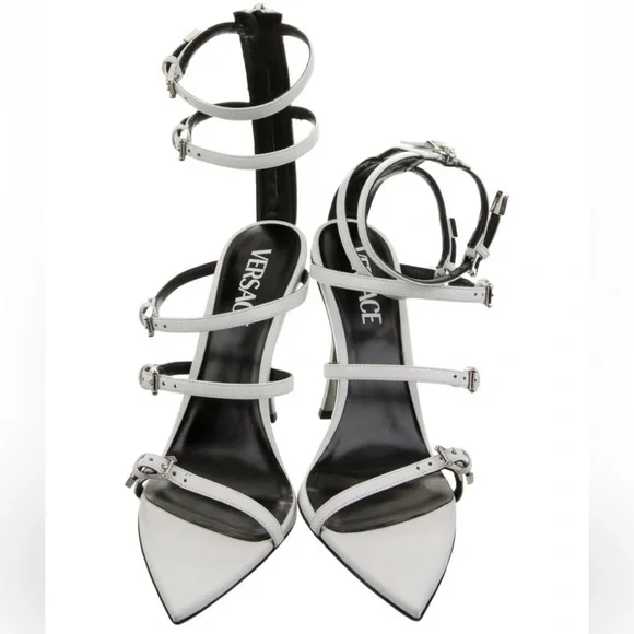 Versace Leather Strappy Heels